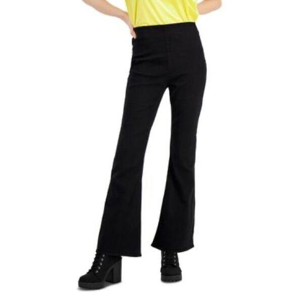 TINSELTOWN Womens Black size 11 Stretch Juniors' Pull-On Flare Jeans bla… - Picture 2 of 8